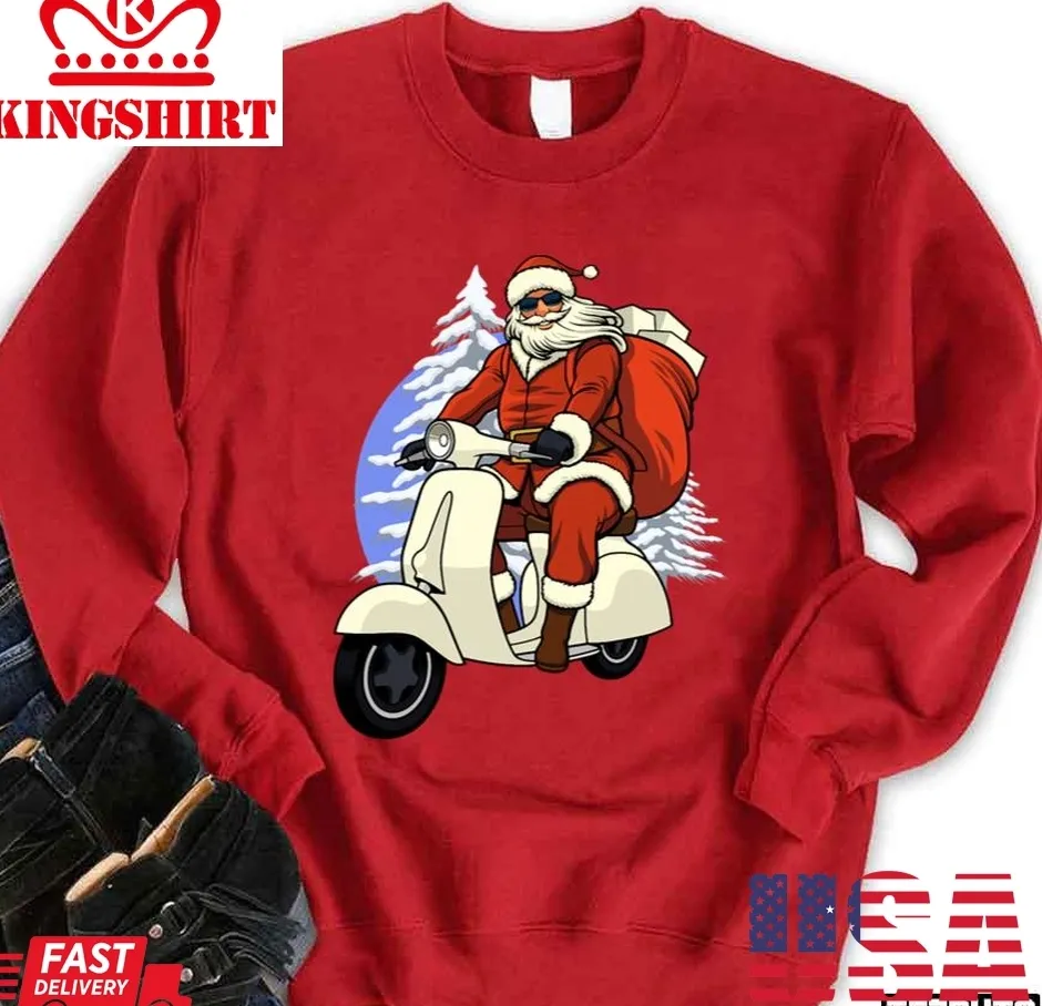 Pretium Motorcycle Santa Claus Biker Christmas Motorbike Unisex Sweatshirt Plus Size
