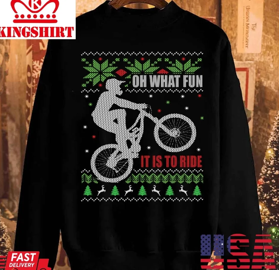 Vintage Mountain Bike Christmas Unisex Sweatshirt Plus Size
