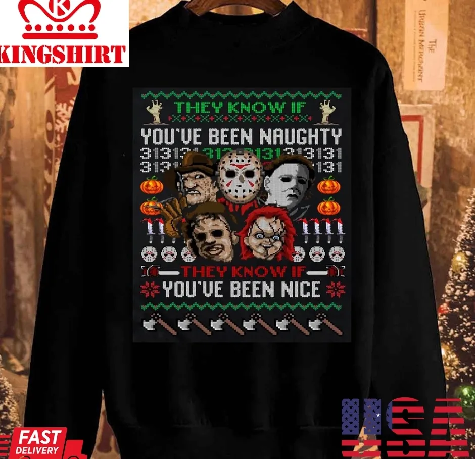 Original Naughty Horror Christmas 2023 Unisex Sweatshirt TShirt