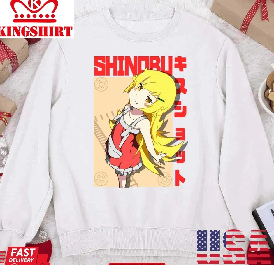 Love Shirt Oshino Shinobu Monogatari Unisex Sweatshirt Size up S to 4XL