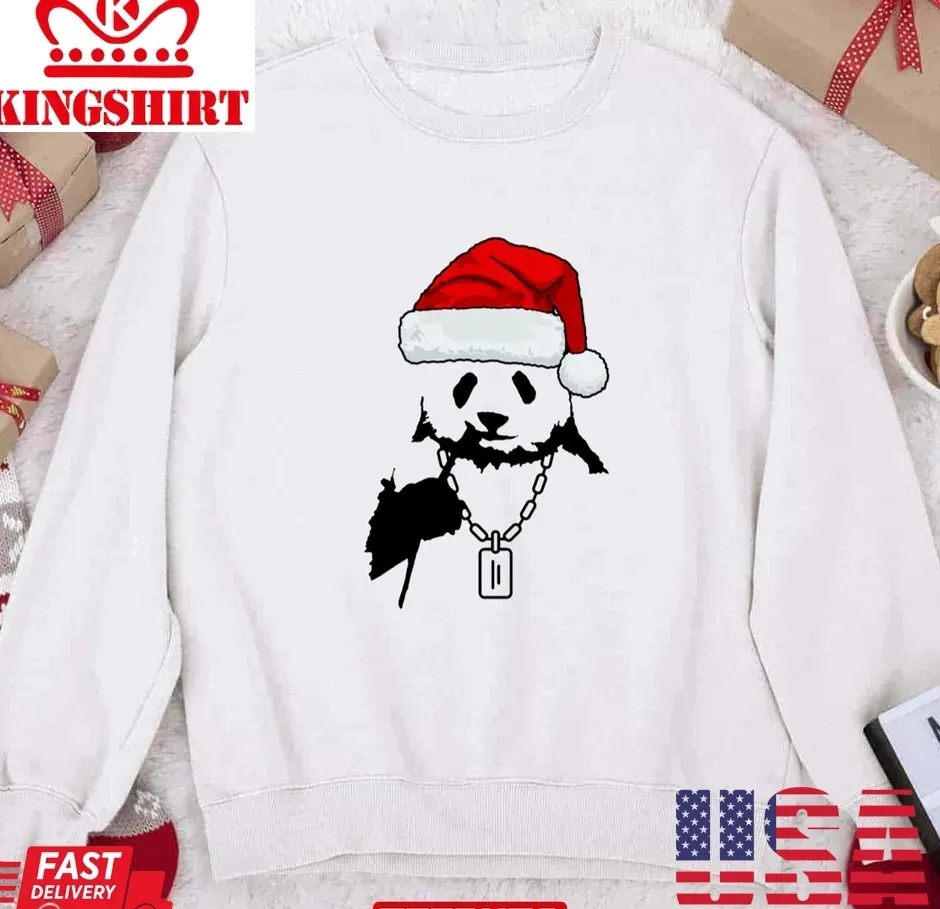 Pretium Panda Santa Funny Christmas 2023 Unisex Sweatshirt Plus Size