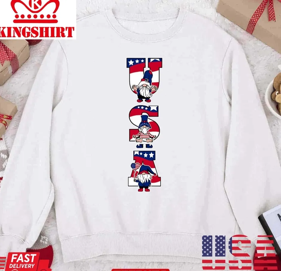 Awesome Patriotic Gnomes 4Th Of July With Unisex Sweatshirt Size up S to 4XL