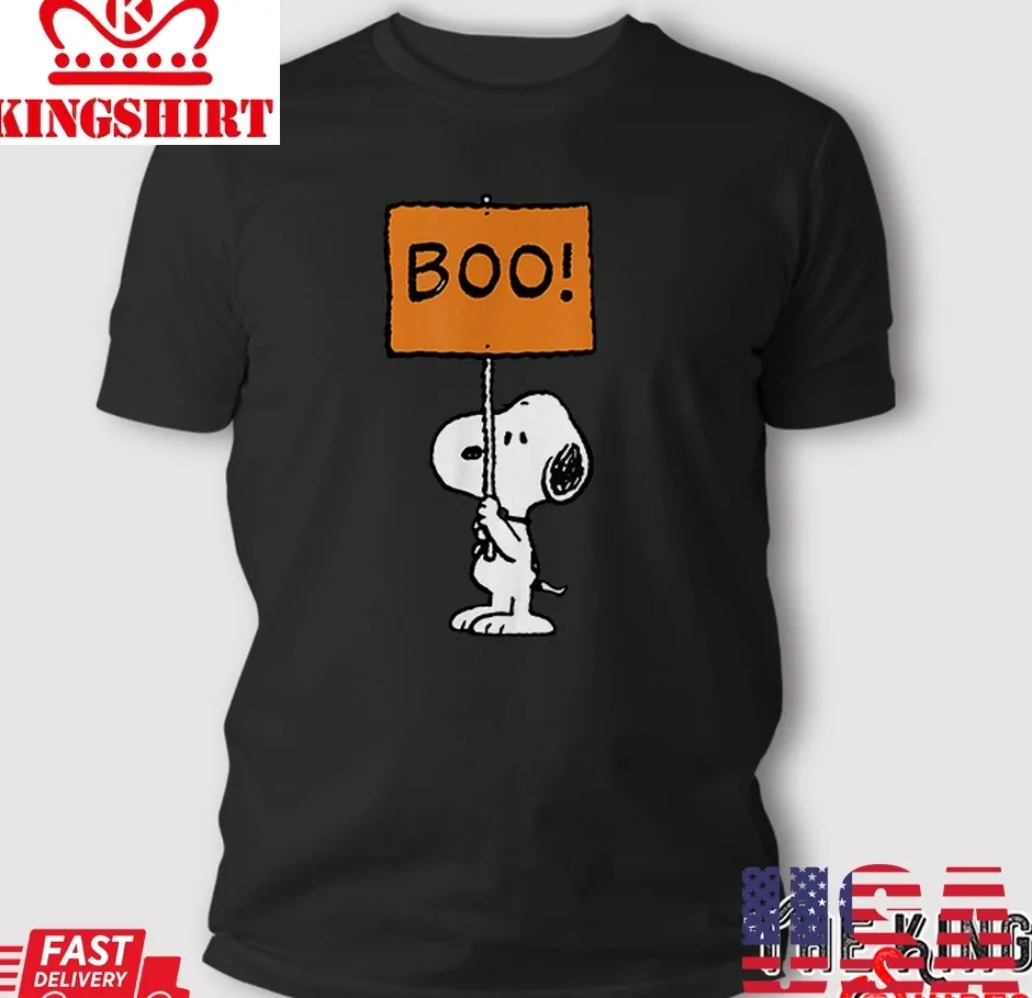 Be Nice Peanuts Halloween Snoopy Boo T Shirt Plus Size