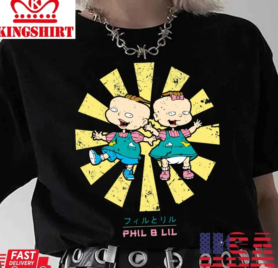 Pretium Phil And Lil Retro Japanese Rugrats Unisex T Shirt Plus Size