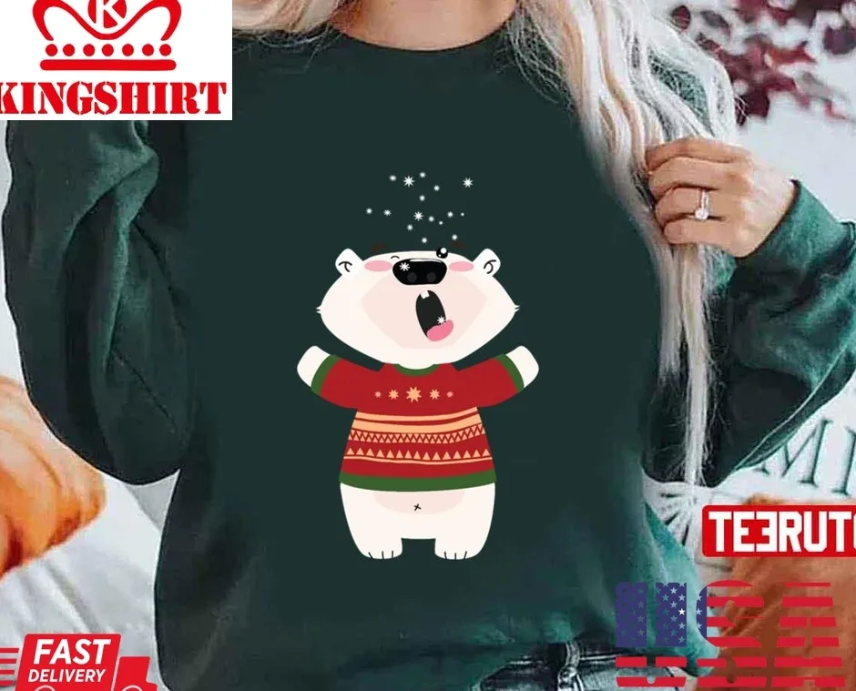 Original Polar Bear Cute Animal 2023 Christmas Unisex Sweatshirt TShirt