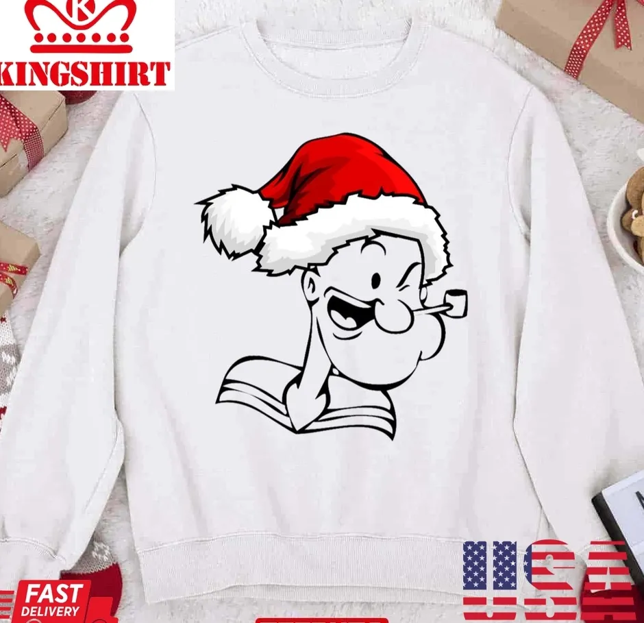 Love Shirt Popeye The Sailor Christmas 2023 Unisex Sweatshirt Size up S to 4XL
