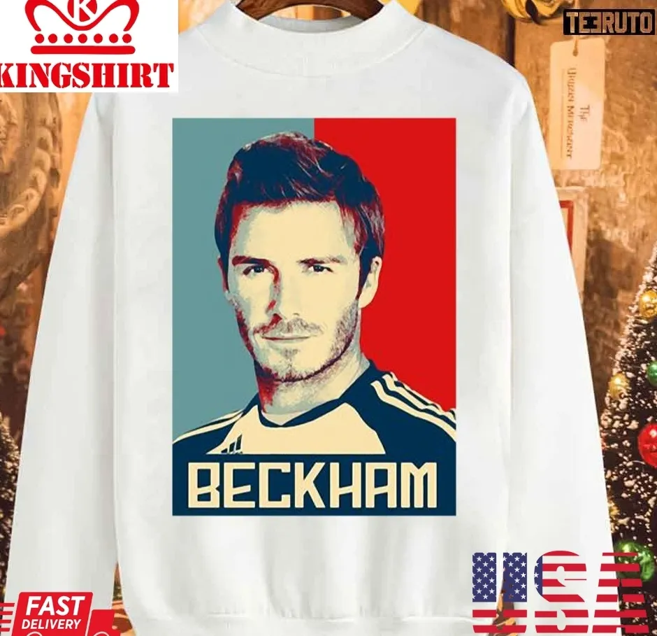 Pretium Portrait Of David Beckham Unisex Sweatshirt Plus Size