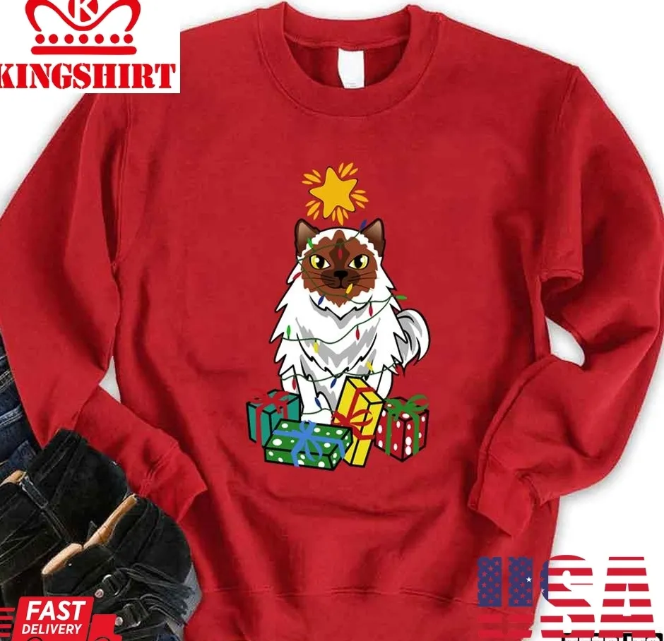 Top Ragdoll Christmas Unisex Sweatshirt Plus Size