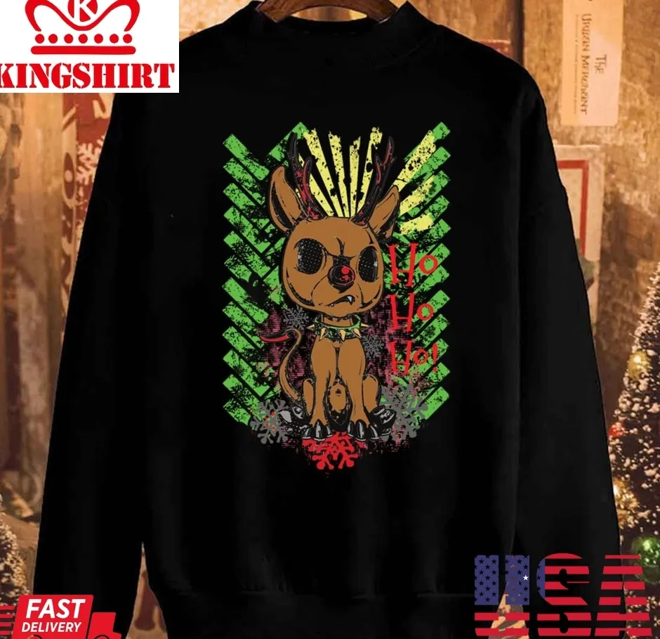 Best Reindeer Evil Collar Christmas 2023 Unisex Sweatshirt TShirt