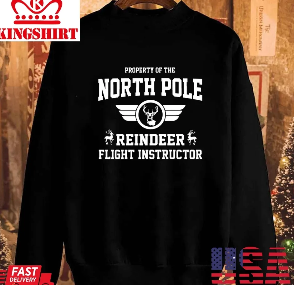 Love Shirt Reindeer Flight Instructor Vintage Unisex Sweatshirt Size up S to 4XL