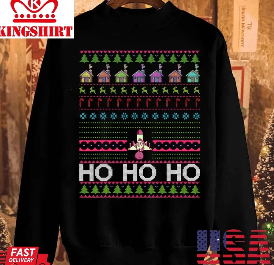 Funny Santa Claus Spaceship Space Xmas Game Unisex Sweatshirt Plus Size