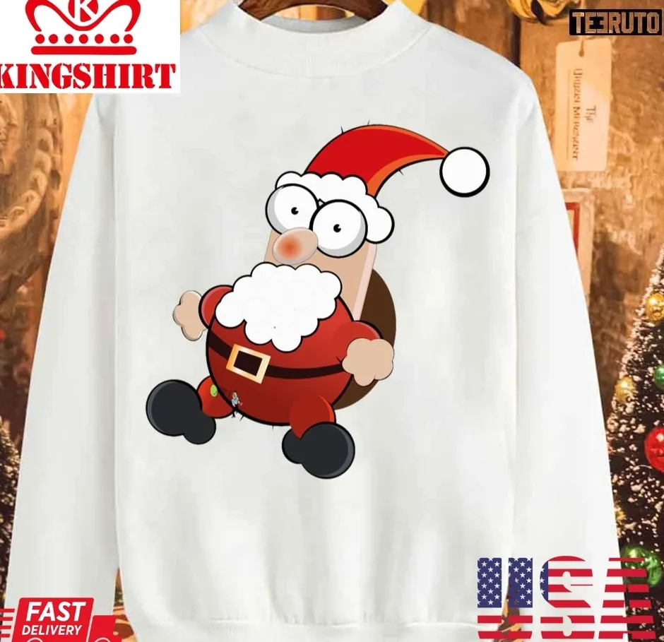 Funny Santa Doll Illustration Unisex Sweatshirt Plus Size
