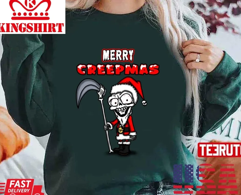 Vote Shirt Santa Grim Reaper Merry Creepmas Unisex Sweatshirt Unisex Tshirt