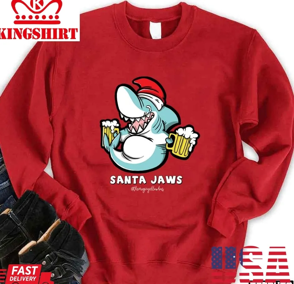 Vote Shirt Santa Jaws 2023 Christmas Unisex Sweatshirt Unisex Tshirt