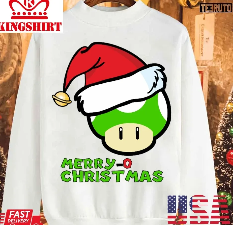 The cool Santa Mushroom Merry O Christmas Unisex Sweatshirt Unisex Tshirt