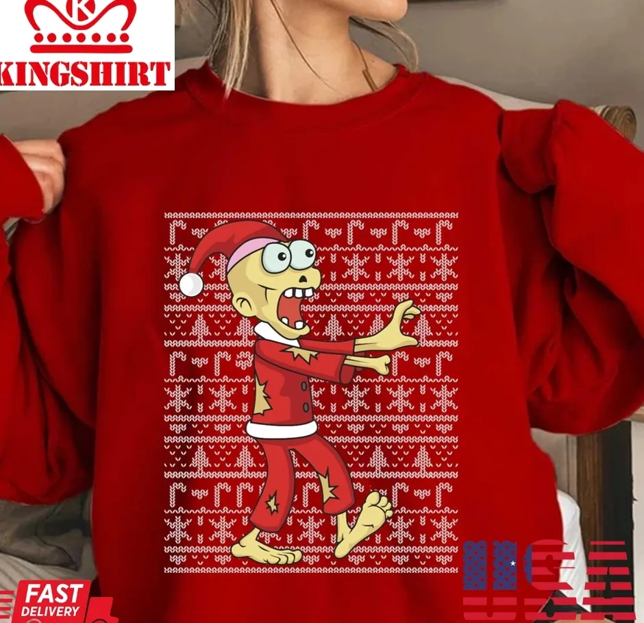 Funny Scary Zombie Christmas 2023 Horror Unisex Sweatshirt Plus Size