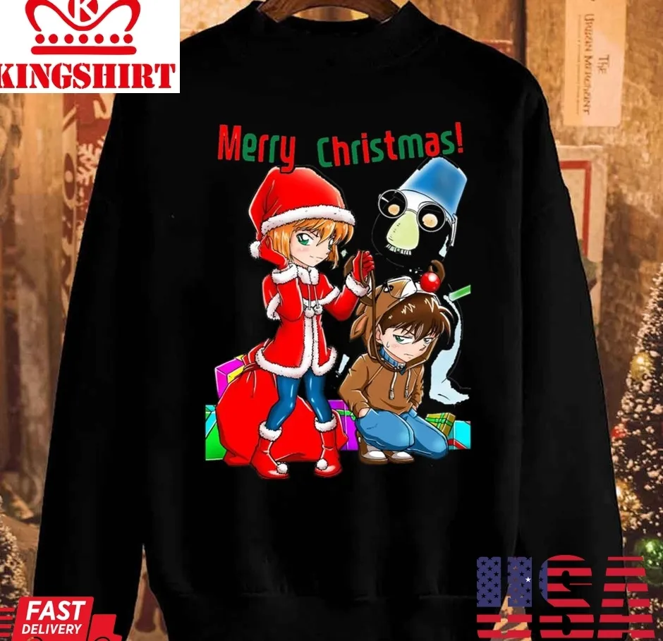 Awesome Seriusmengawal Detective Conan Christmas Unisex Sweatshirt Size up S to 4XL