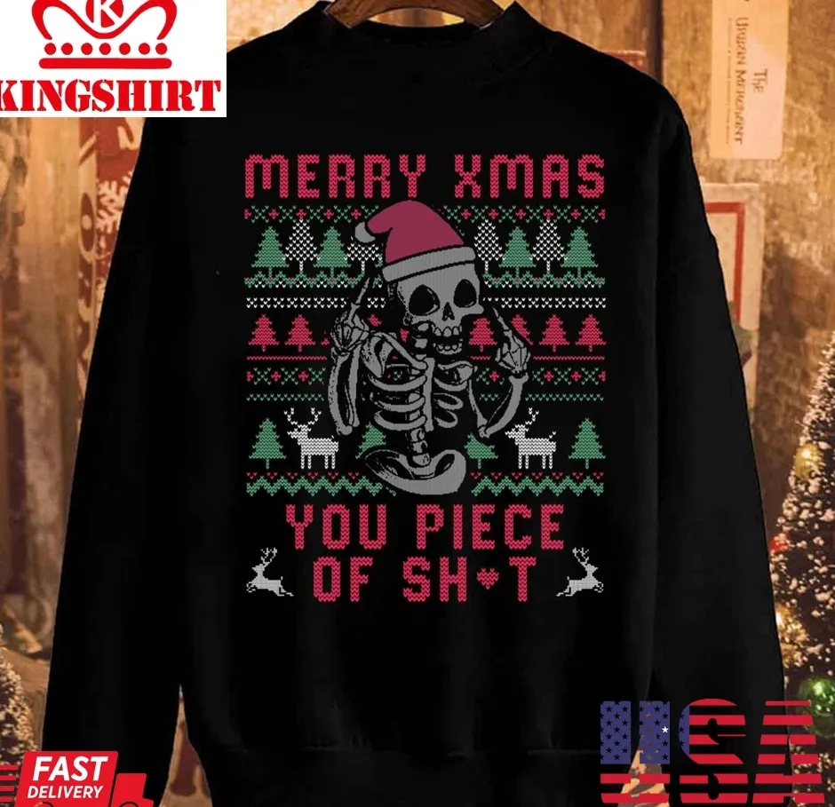 Romantic Style Skull Funny Christmas Unisex Sweatshirt Unisex Tshirt
