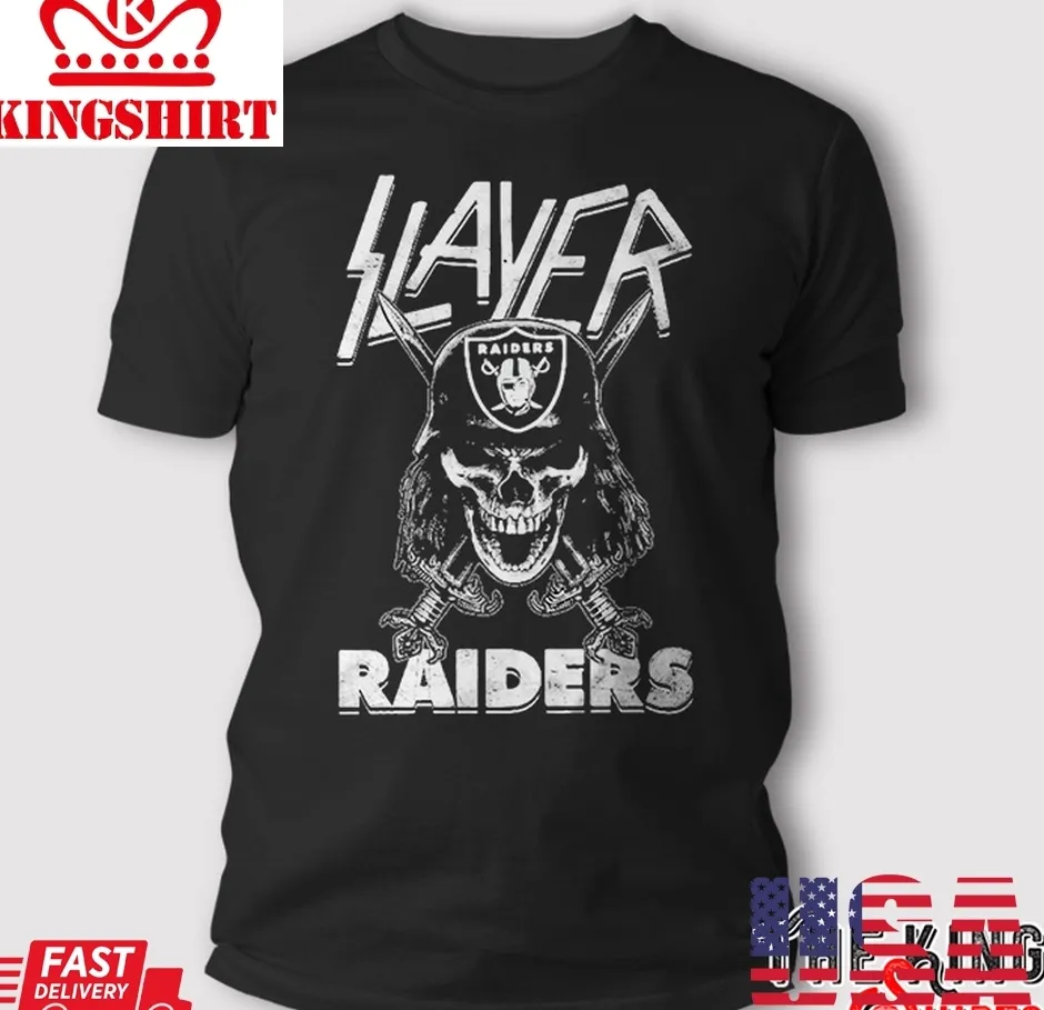 Best Slayer Oakland Raiders Skull T Shirt TShirt
