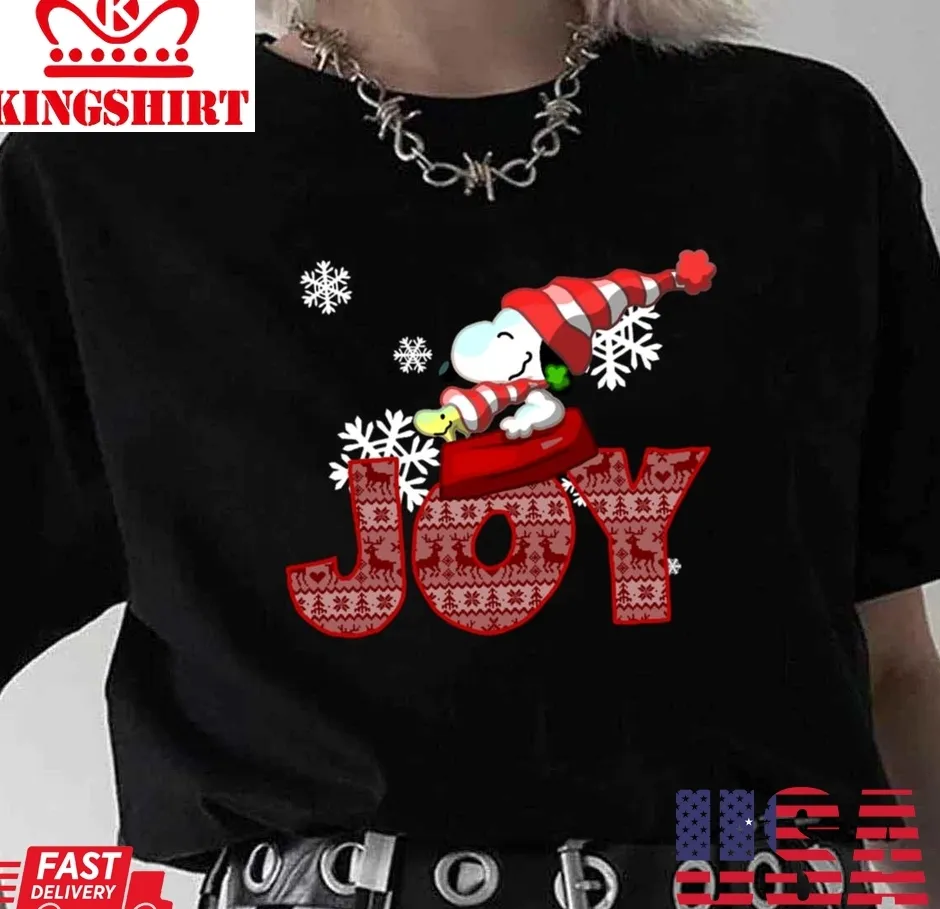 Oh Snoopy Sleeping On Joy Christmas Unisex Sweatshirt Size up S to 4XL