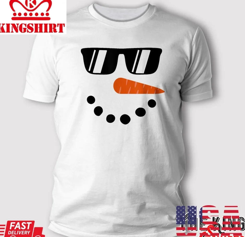 Romantic Style Snowman T Shirt For Boys Kids Toddlers Glasses Christmas Winter Unisex Tshirt