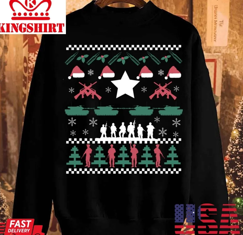 The cool Soldier Christmas Xmas Proud Us Soldier Unisex Sweatshirt Unisex Tshirt