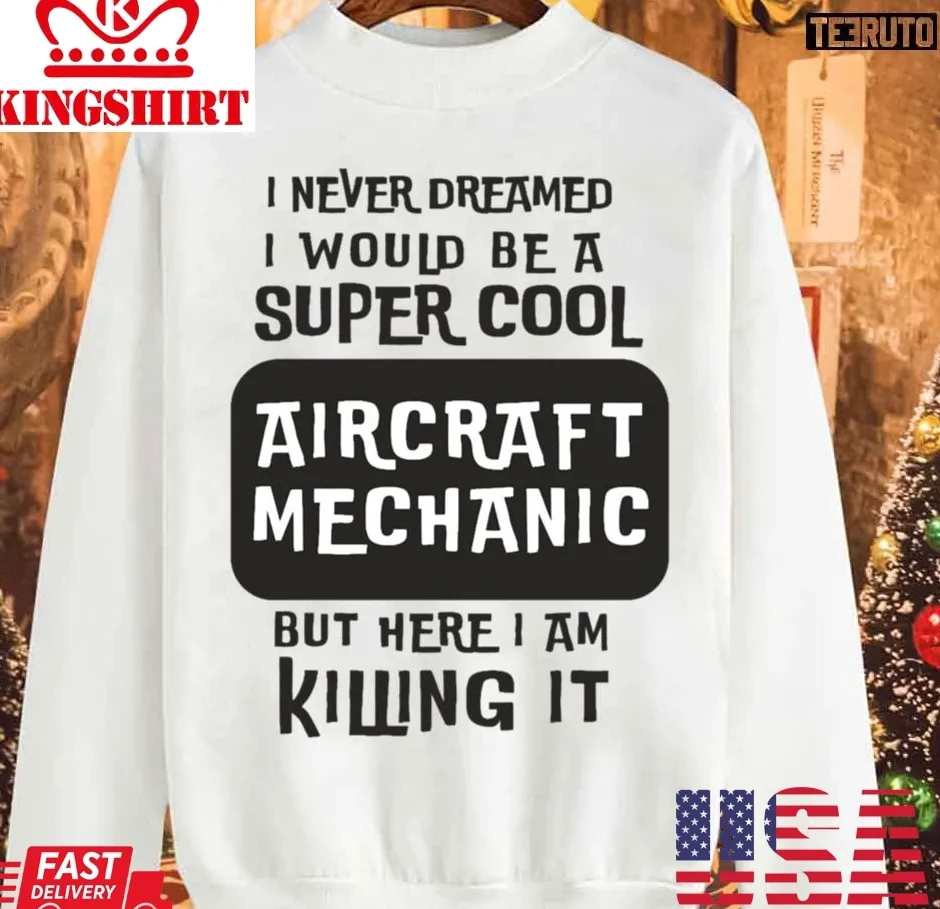 Vintage Super Cool Aircraft Mechanic Unisex Sweatshirt Size up S to 4XL