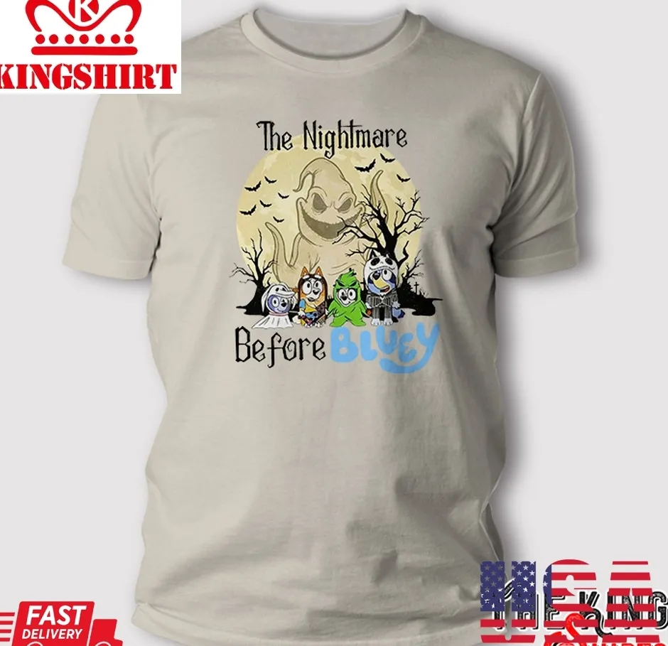 Official The Nightmare Before Bluey Halloween T Shirt TShirt