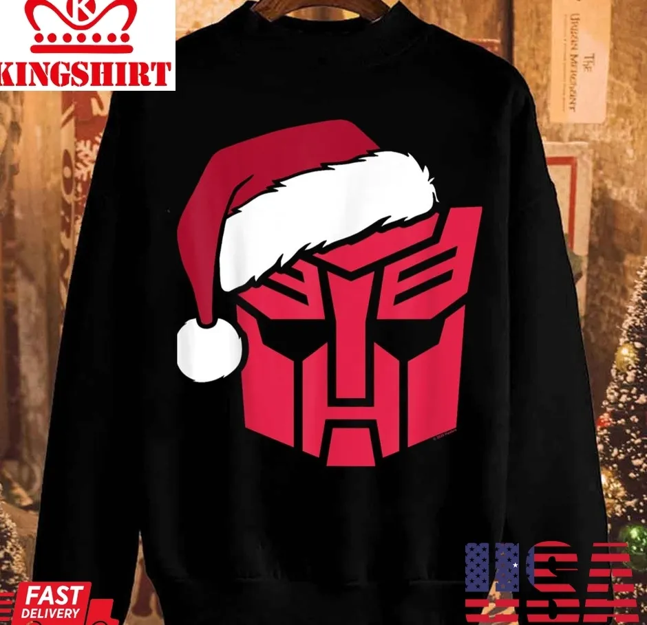 Pretium Transformers Christmas Autobots Santa Hat Unisex Sweatshirt Plus Size