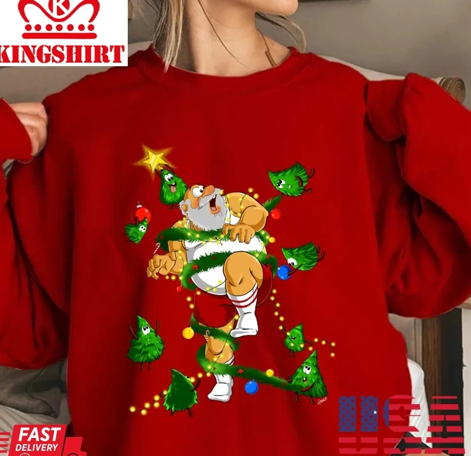 Pretium Tree Attack Christmas 2023 Unisex Sweatshirt Plus Size