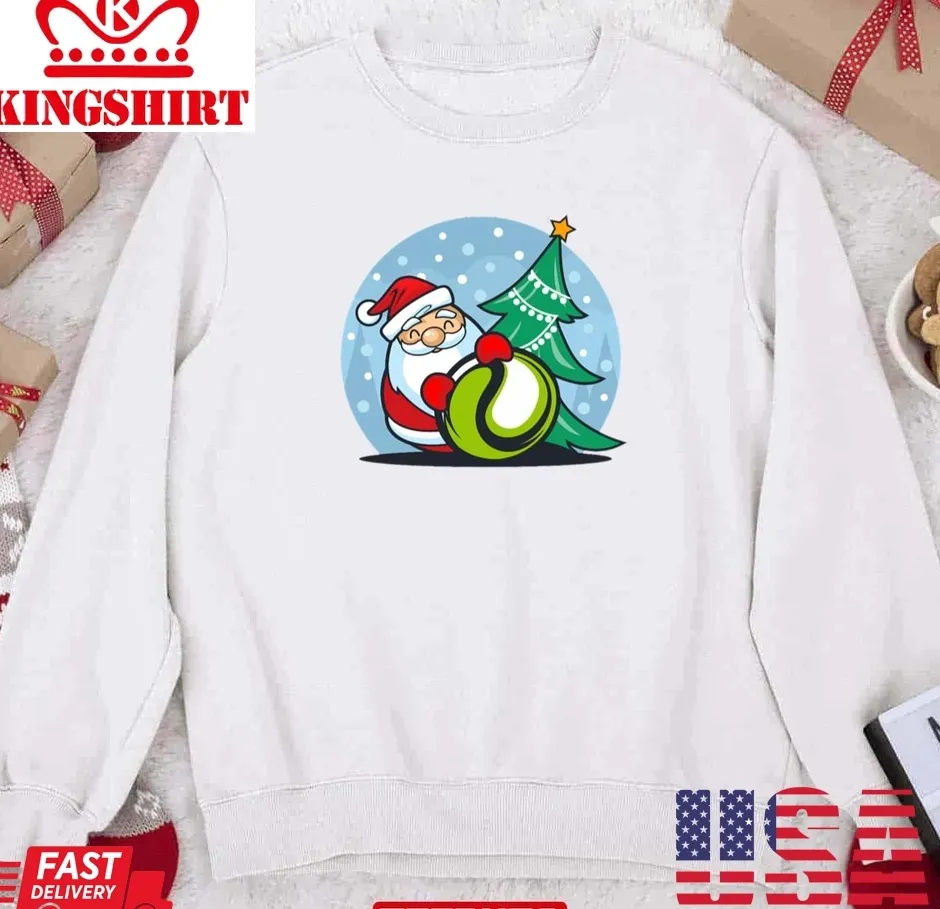 Awesome Tree Santa Tennis Christmas Unisex Sweatshirt Size up S to 4XL