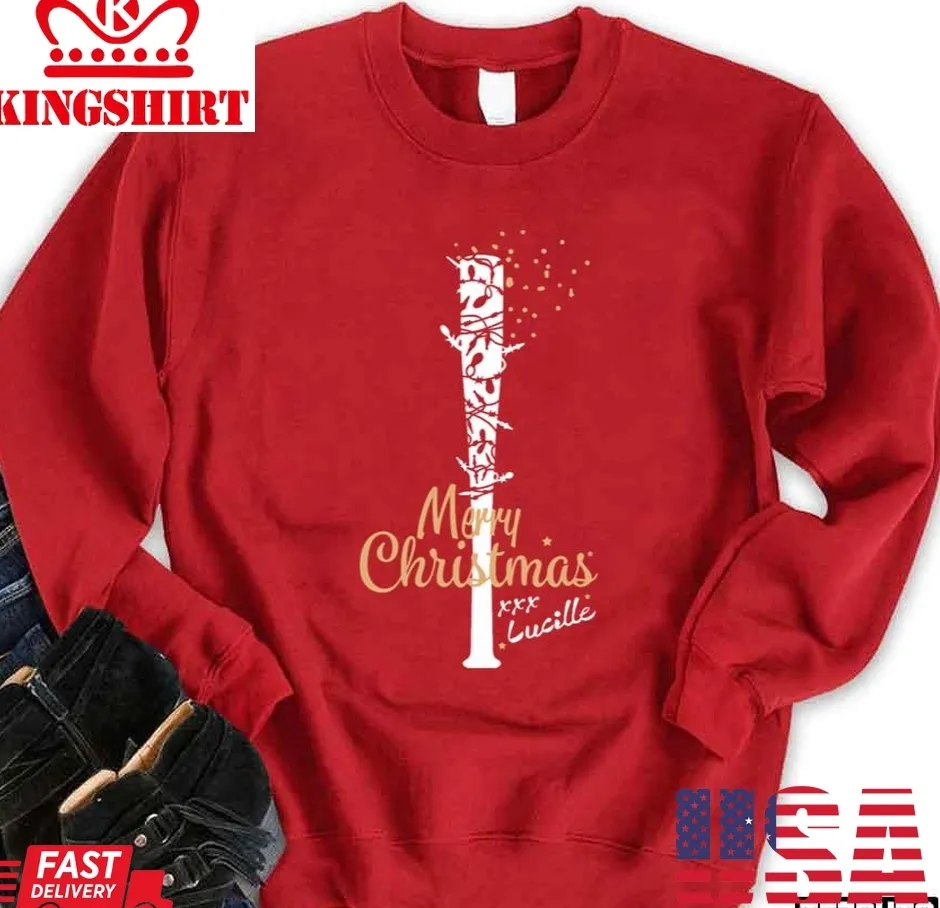 Love Shirt Twd Lucille For Christmas Unisex Sweatshirt Size up S to 4XL