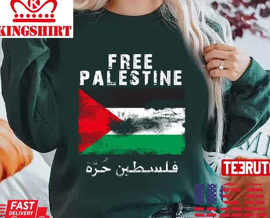 Official Vintage Free Palestine T &038; Unisex Sweatshirt TShirt