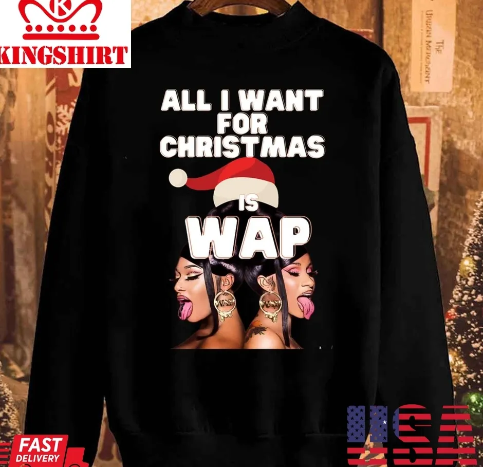 Pretium Wap All I Want For Christmas Is Wap Tiktok Unisex Sweatshirt Plus Size