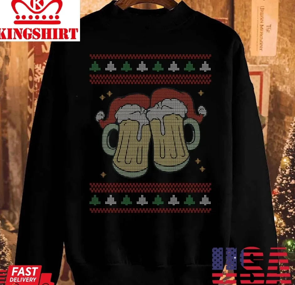 Vote Shirt With Two Beers 2023 Christmas Unisex Sweatshirt Unisex Tshirt