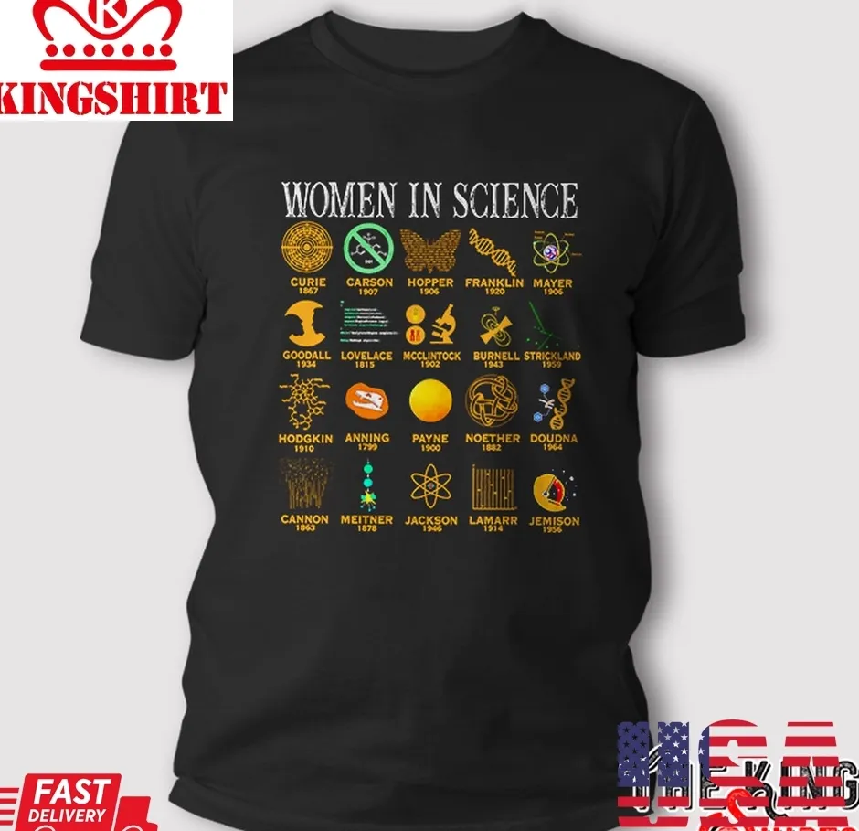 The cool Women In Science Casual Print T Shirt Unisex Tshirt