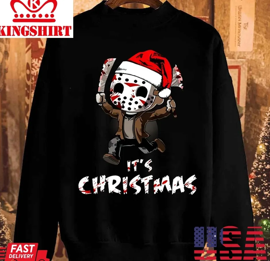 Be Nice Zombie Christmas 2023 Jason Voorhees Unisex Sweatshirt Plus Size