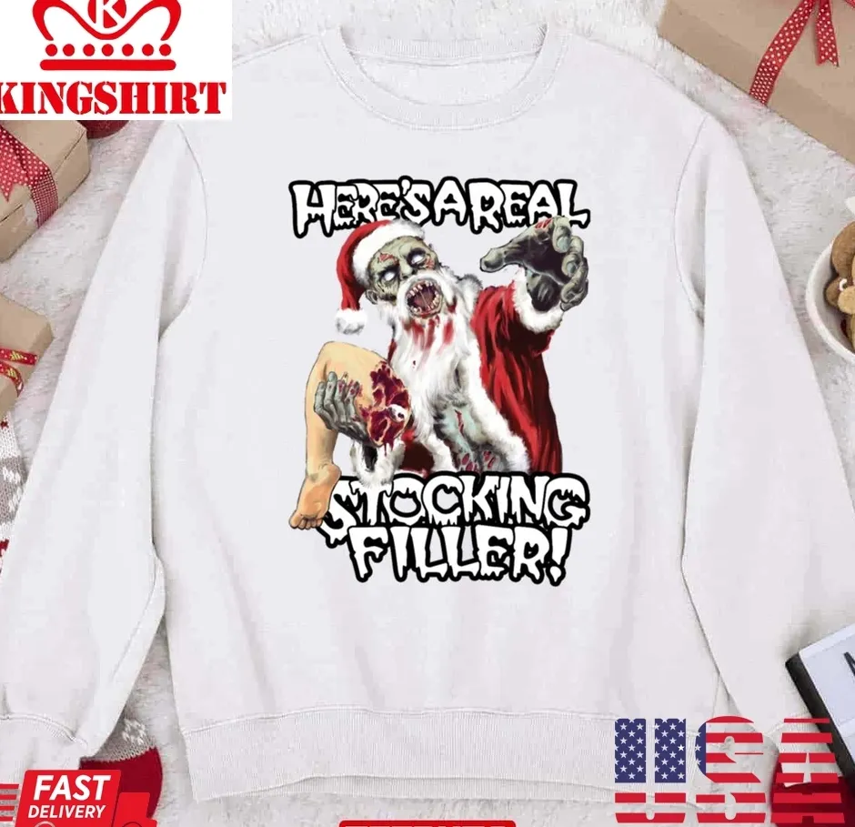 Best Zombie Christmas Stocking Filler Unisex Sweatshirt TShirt