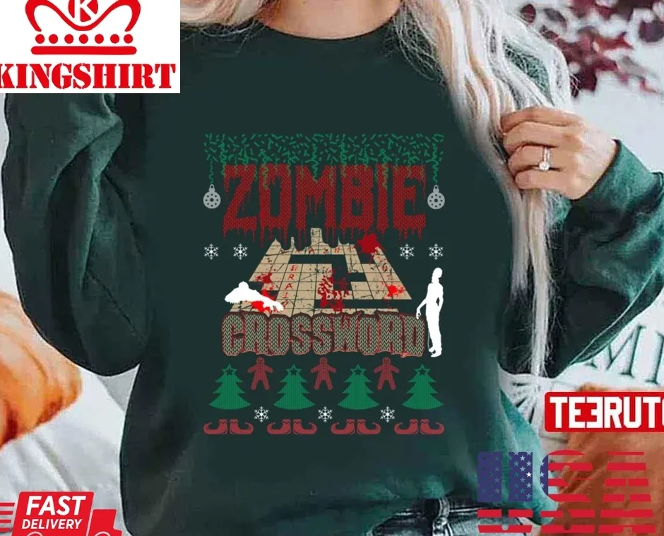 Best Zombie Crossword Game Addict Unisex Sweatshirt TShirt