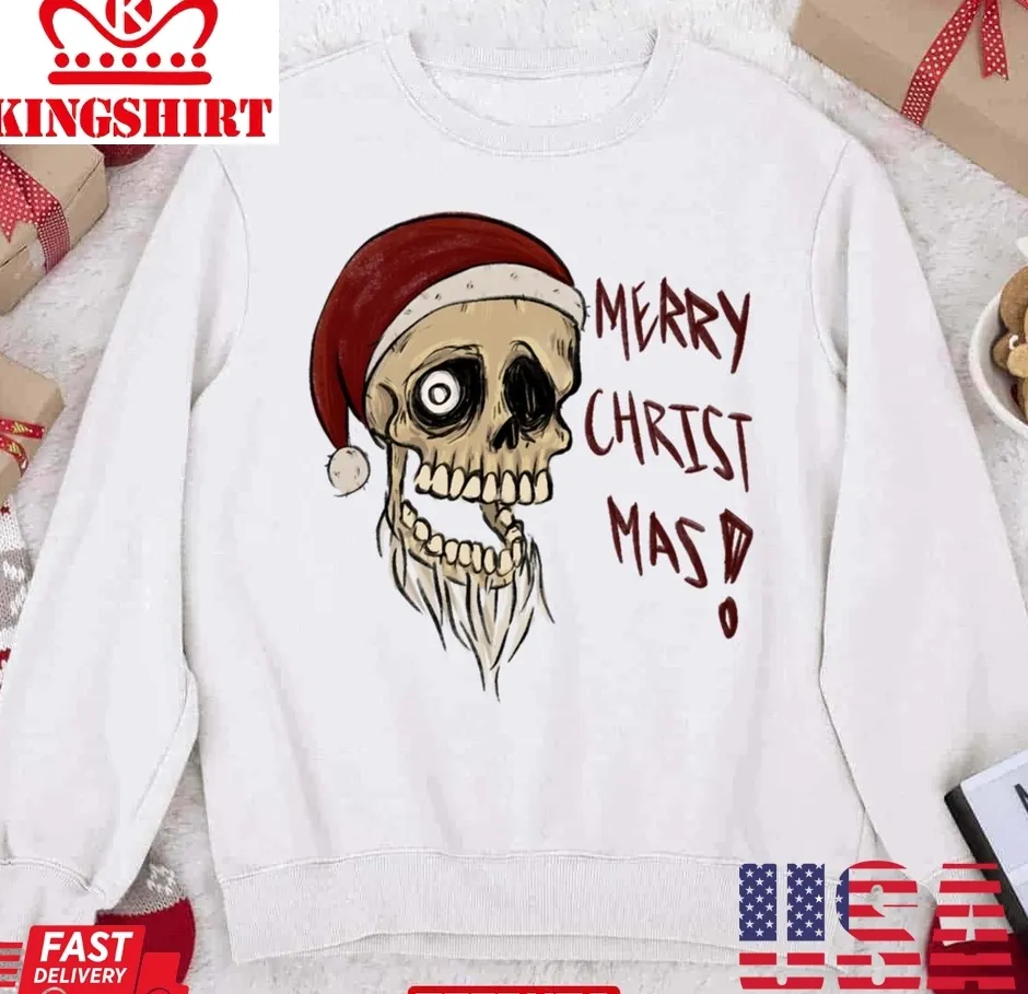 Awesome Zombie Santa Christmas Unisex Sweatshirt Size up S to 4XL
