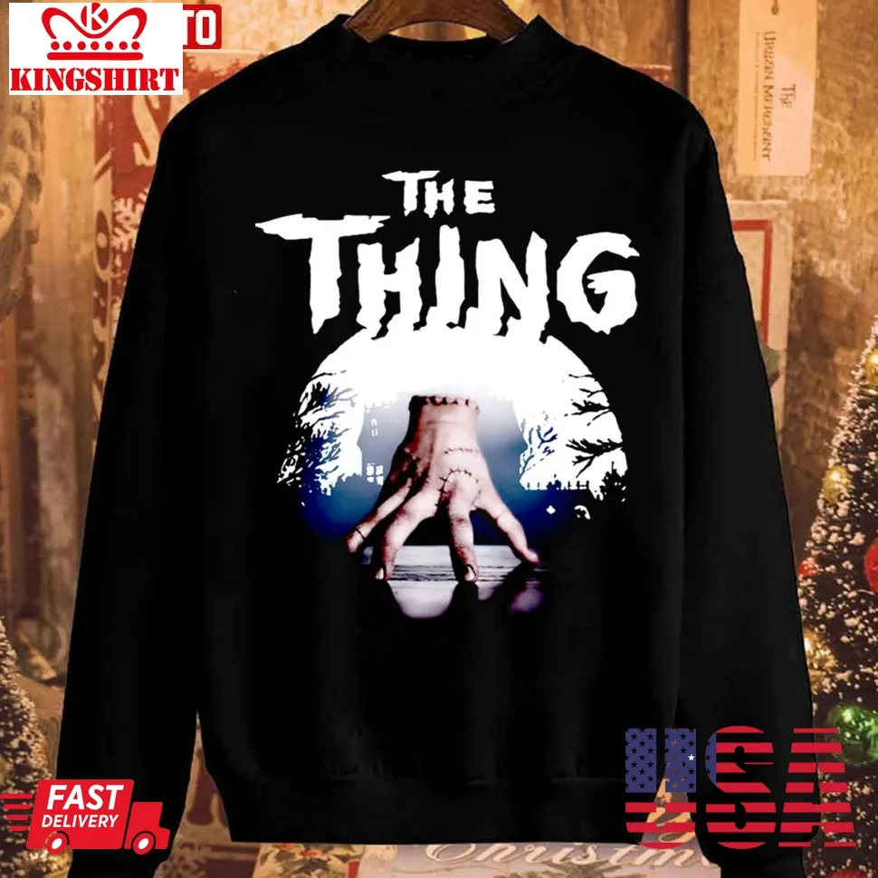 Addams Family The Thing Christmas Atrt Unisex Sweatshirt Size up S to 4XL
