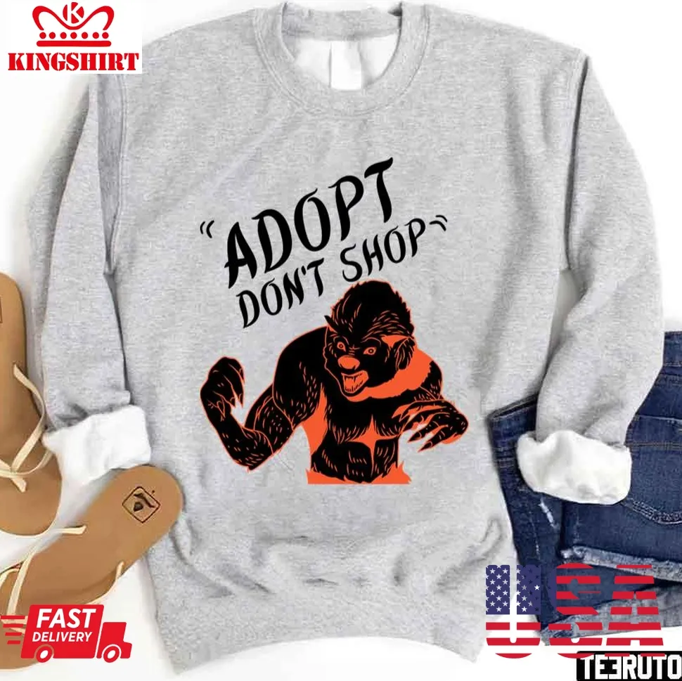 Adopt Dont Shop Screaming Opposum Unisex Sweatshirt Size up S to 4XL