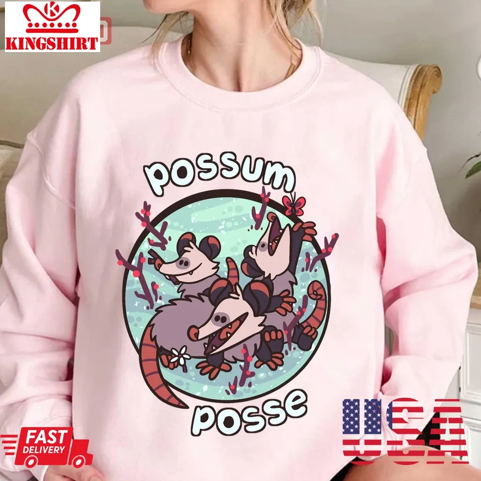 Animal Alliance Series Possum Posse Unisex Sweatshirt Size up S to 4XL