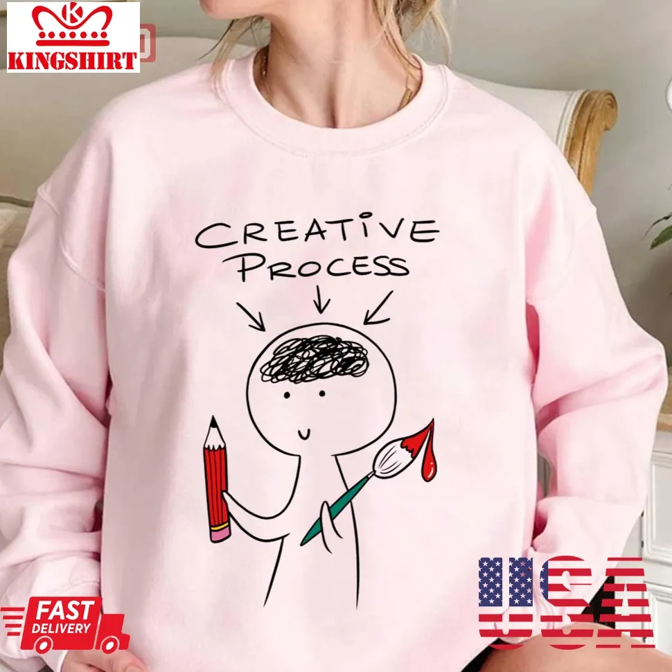 Artists Creative Process Unisex Sweatshirt Size up S to 4XL