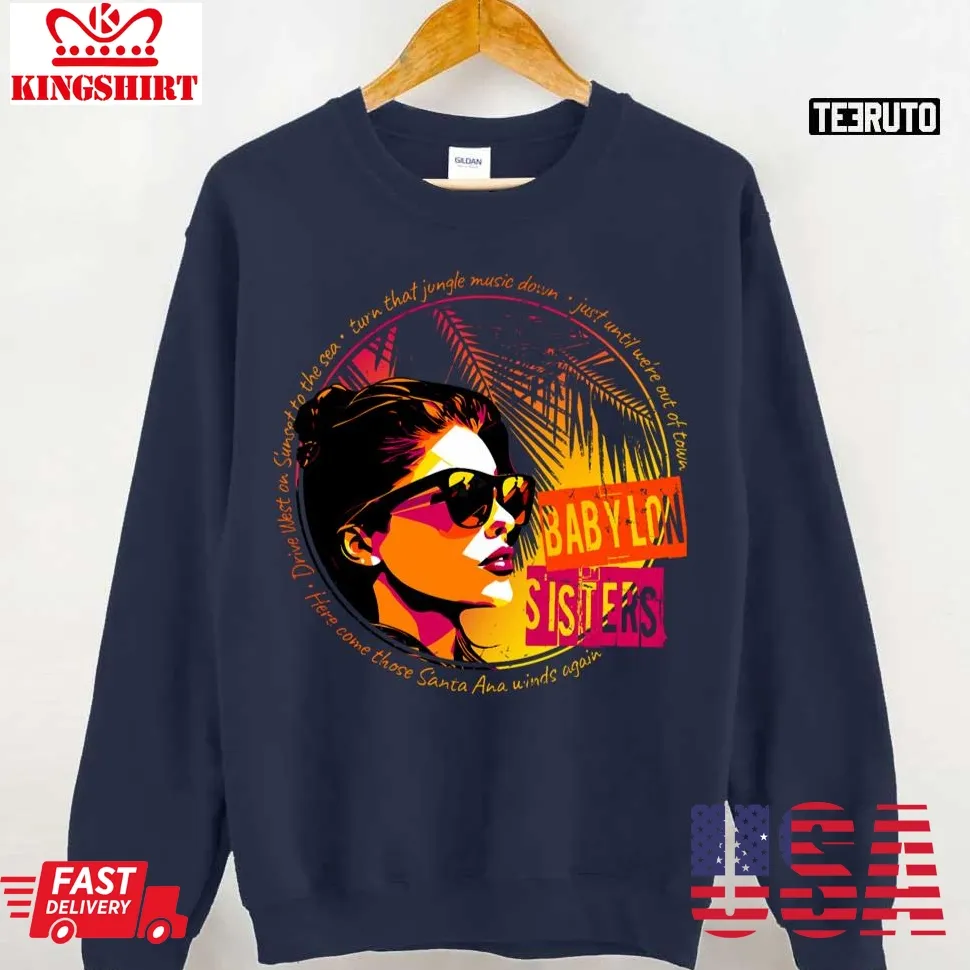 Babylon Sisters Sunset Design Iconic Unisex T Shirt Size up S to 4XL