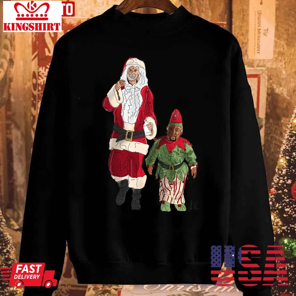 Bad Santa Back In The Saddle Again Christmas Unisex Sweatshirt Size up S to 4XL