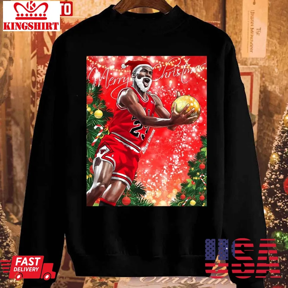 Basketballart Jordan Christmas Unisex Sweatshirt Plus Size