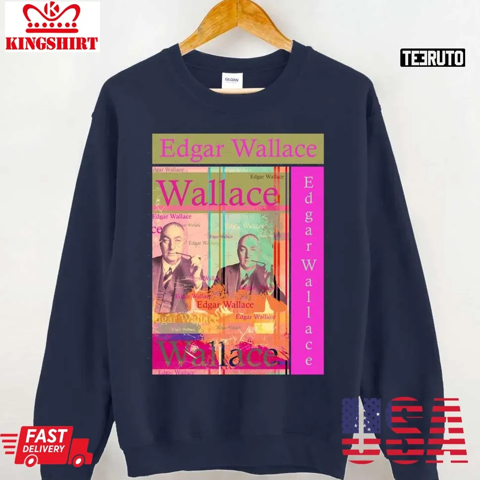 Beautiful Edgar Wallace Portrait Well Known English Writer Unisex Sweatshirt Plus Size