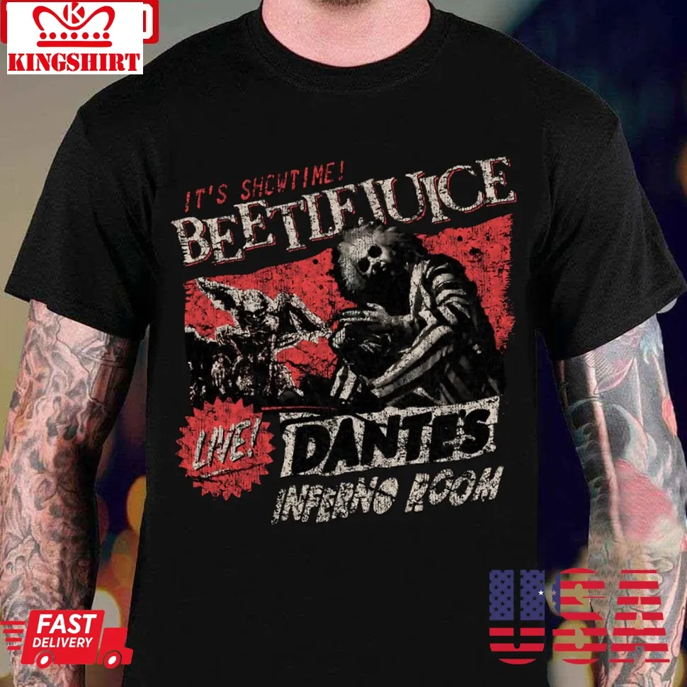 Beetlejuice 90S Distressed Christmas Unisex T Shirt Size up S to 4XL