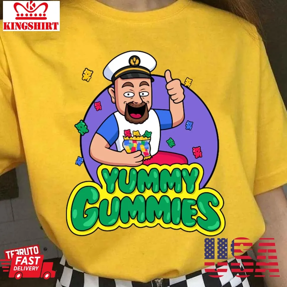 Captain B Plan's Yummy Gummies Vintage Unisex T Shirt Size up S to 4XL